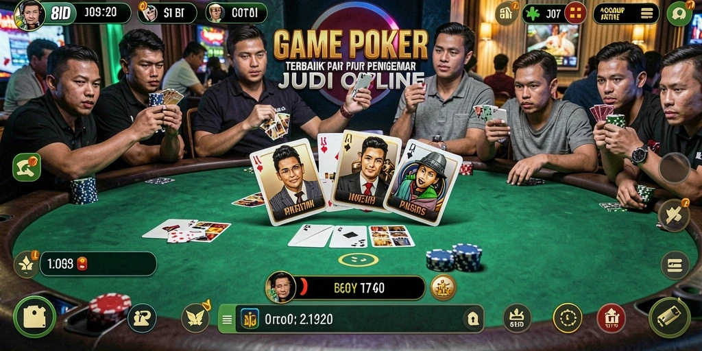 Screenshot menunjukkan pemain asyik bermain poker di <strong>8ID</strong> dengan grafik yang memukau.