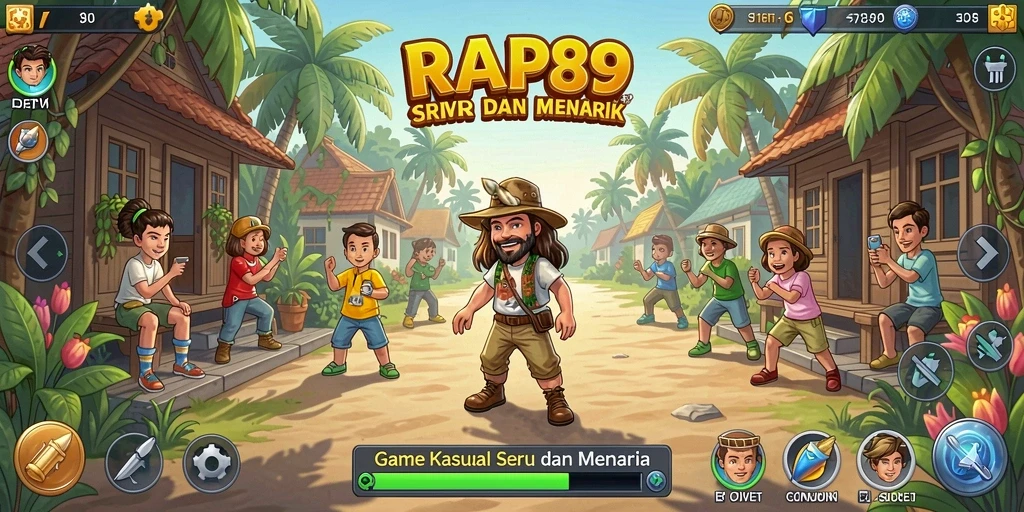 Screenshot gameplay RAP89 yang menampilkan tantangan seru dan warna-warni.